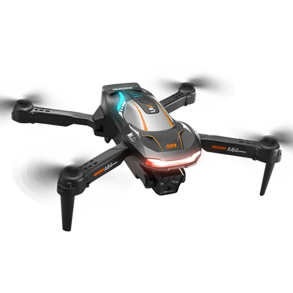 YCRC A88 PRO WiFi FPV with 3 HD Lens Optical Flow Positioning Cool Gradient Lighting Foldable RC Drone Quadcopter RTF - Image 4