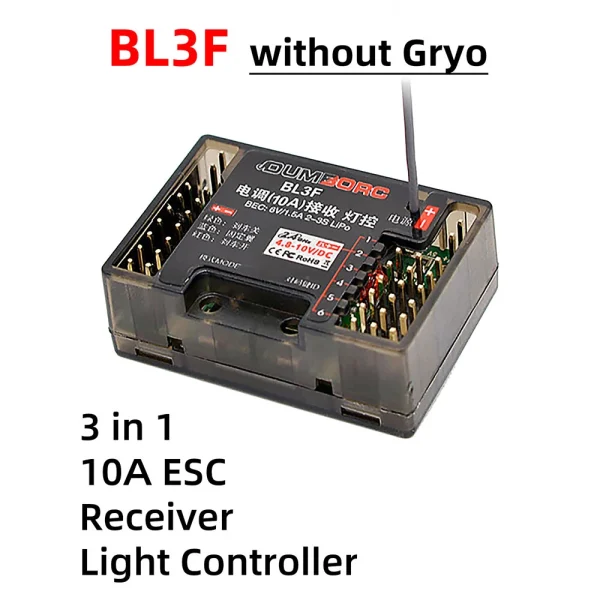 DumboRC BL3F(G) 2.4GHz 6CH 3-in-1 Light Control RC Receiver Support Gyro for X4 X5 X6 X6PM Radio Transmitter - Image 3