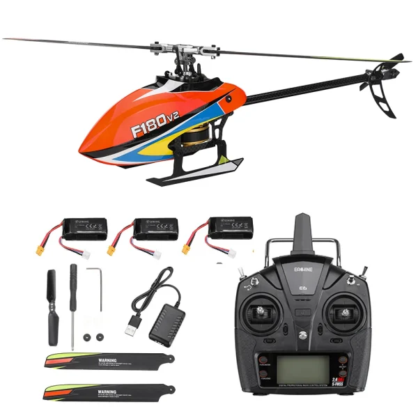 Eachine & YXZNRC F180 V2 6CH 3D6G System Dual Brushless Direct Drive Motor Flybarless RC Helicopter RTF Compatible with FUTABA S-FHSS - Image 3