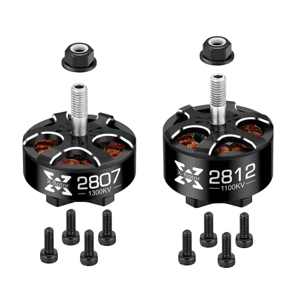 1PC /4PCS Hobbywing XRotor 2807 1300KV 1500KV 1700KV / 2812 900KV 1100KV Brushless Motor M5 Shaft for RC 7 Inch FPV Drone - Image 6
