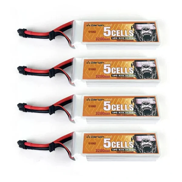 DarwinFPV 5S 3200mAh 18.5V 110C LiPo Battery XT90 Plug for RC Drone - Image 3
