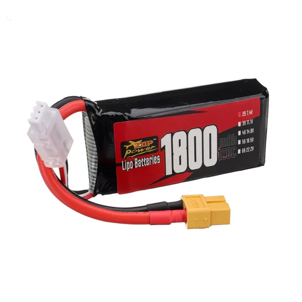 ZOP Power 2S 7.4V 1800mAh 120C 13.32Wh LiPo Battery XT60 Plug for RC Drone - Image 3