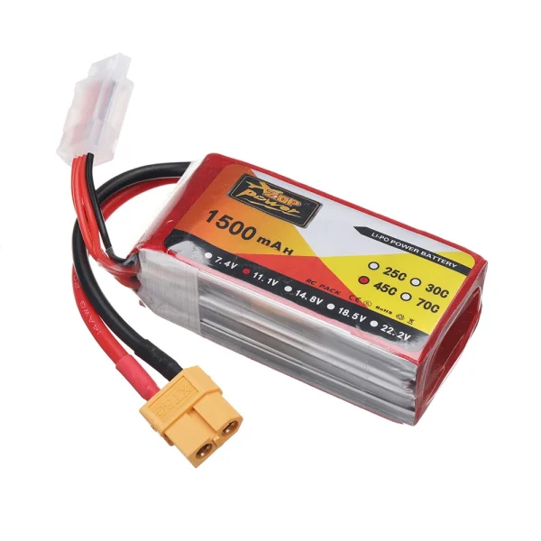 ZOP POWER 11.1V 1500mAh 45C 3S LiPo Battery XT60 Plug for RC Drone - Image 4