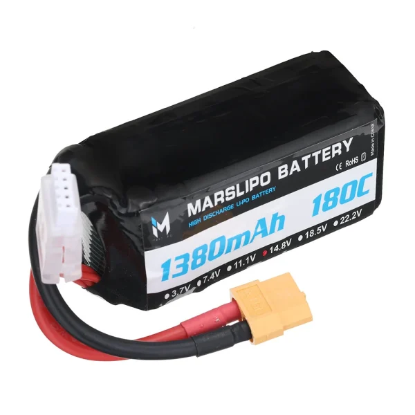MARSLIPO 14.8V 1380mAh 180C 4S Lipo Battery XT60 Plug for GEPRC Cinebot30 HD Darwinfpv CineApe35 FPV Racing Drone - Image 2