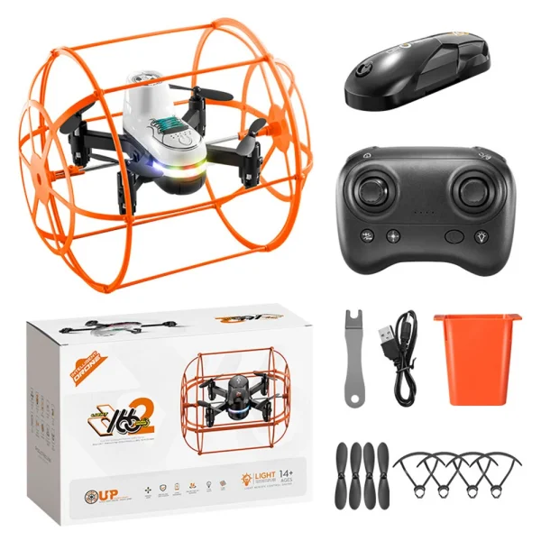YLR/C S166 Removable 2 Batteries Design Climb Wall Flat Running AIR Flying Modes with Gradient Lighting 360 Stunt Roll Grid Full Protection Child Gift RC Toys Drone Quadcopter RTF - Image 9