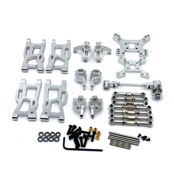 Metal Upgrades Parts for Wltoys 144001 144002 144010 124016 124017 124019 1/14 1/12 AM X12 RC Car Swing Arm Steering Block Link Rod Kit - Image 4