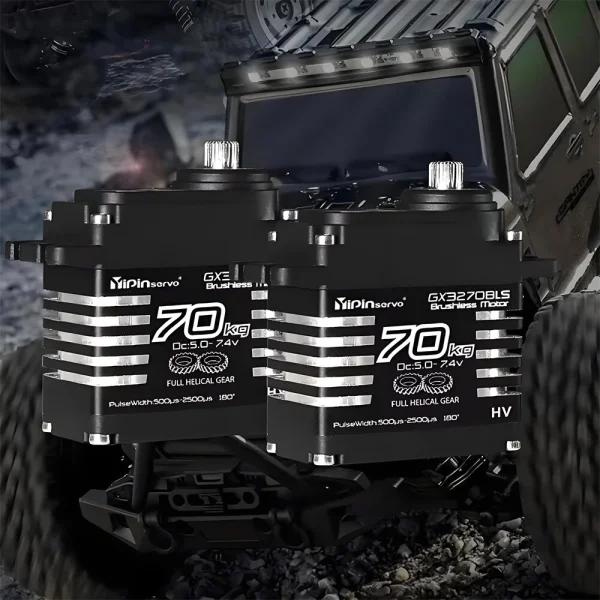 YIPINSERVO GX3270BLS 25T 180/270 70kg High Torque Magnetic Induction IP68 Waterproof Digital Servo for 1/8 1/10 RC Cars - Image 4