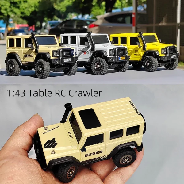 LDARC X43 1/43 2.4G 4WD RC Car Rock Crawler Mini Climbing LED Light Off-Road Vehicles Models Remote Control Racing Toys - Image 7