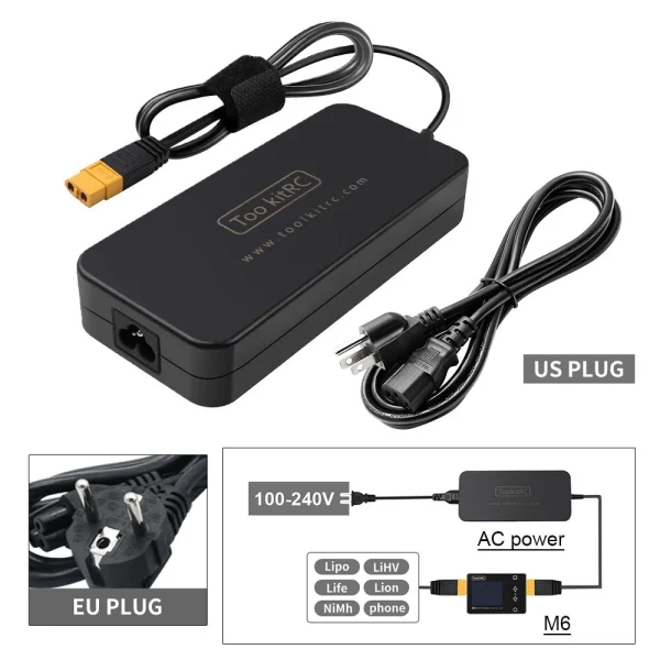 ToolKitRC ADP200 200W 10.3A Power Supply with XT60 Output Adapter for RC iSDT GTPower HotRC SkyRC Chargers - Image 5