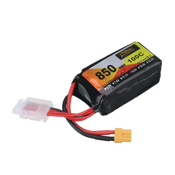 ZOP Power 14.8V 850mAh 100C 4S LiPo Battery XT30 Plug for RC Drone - Image 4