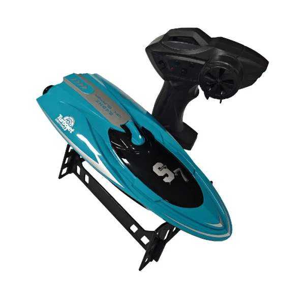 RC Boat High Speed LED Light Speedboat Waterproof 5km/h Electric Racing Vehicles Models Lakes Pools Remote Control Toys - Image 5