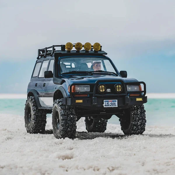 FMS FCX10 PRO 1/10 2.4G 4WD Brushless RC Car for TOYOTA Land Cruiser LC80 RS Remote Controlled Locking Differentials Two Speed Portal Axles LED Light Vehicles Models Toys - Image 9