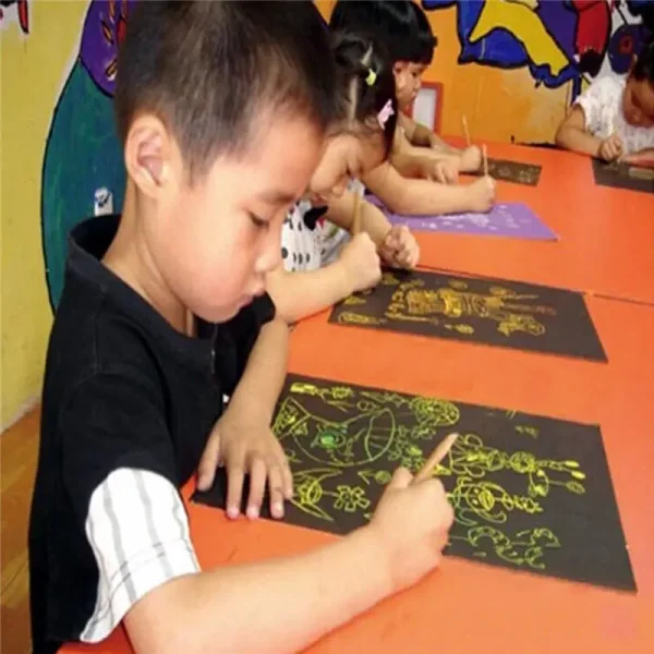 10PCS Funny Scratch Painting Notebook DIY Drawing Toy Big Blow Children Paper Art Educational Toys - Image 6