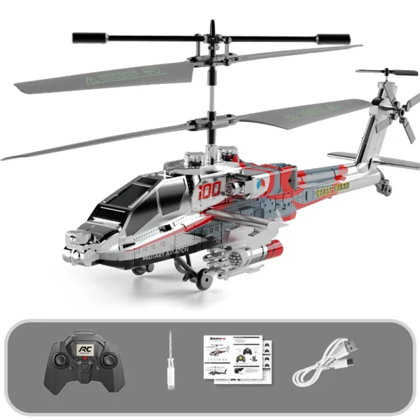 XK1 2.4G 3.5CH Altitude Holde Apache RC Helicopter RTF - Image 7