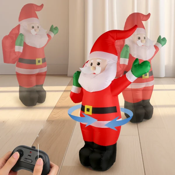 D020 2.4G RC Car Santa Claus Merry Christmas Electric Remote Control One Key Inflatable Sound Music 360 Turning Rechargeable Vehicles Models Toys - Image 5