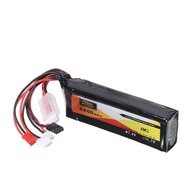 ZOP Power 11.1V 2200mAh 3S 8C Lipo Battery JR JST Futaba Plug for Transmitter - Image 6