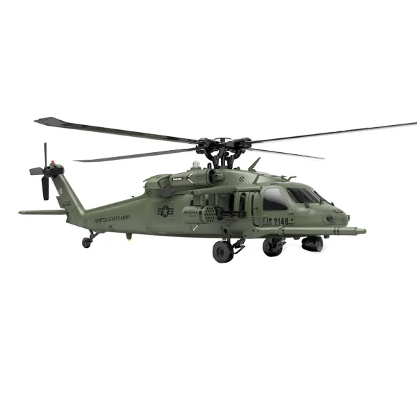 Eachine E200S UH-60 2.4G 6CH 6-Axis Gyro Dual Brushless Motor 1:47 Scale Flybarless RC Helicopter BNF / RTF - Image 5