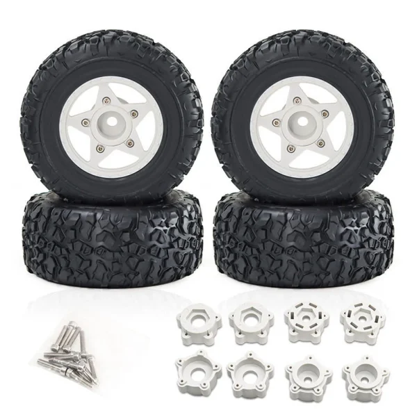 4PCS D231 Upgraded Off-Road Tires Wheels for 1/8 1/10 Short Course Truck RC Cars Vehicles Models Parts Accessories - Image 2