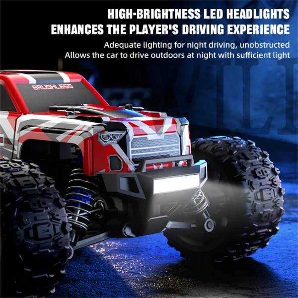JJRC C8811 RTR 1/20 2.4G 4WD 40km/h Brushless RC Car Off-Road Climbing Truck Short Course LED Light Full Proportional Vehicles Models Oil Filled Shock Toys - Image 8