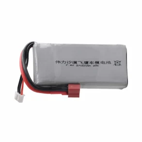 2700mAh 2S 7.4V 20C Lipo Battery T Plug for WLtoys 12428 12429  High Speed Off-Road RC Car