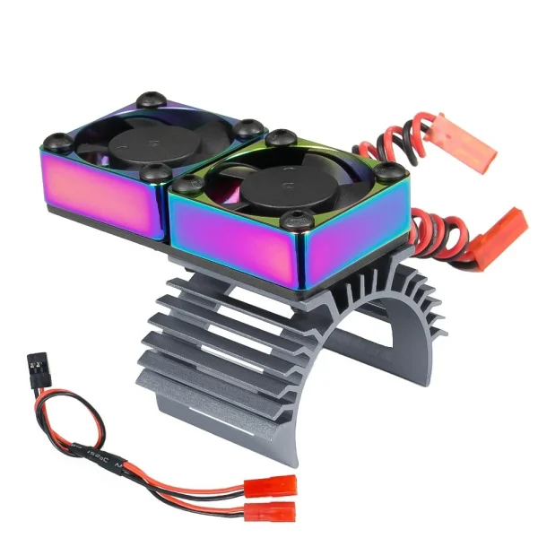 Upgraded Metal Motor Cooling Dual Fan Heatsink Radiator for 36mm 380 540 550 3650 Brushed Brushless Engine RC Cars Vehicles Models Spare Parts - Image 3