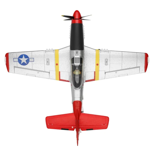 XK A280 P-51 Mustang 3D/6G System 560mm Wingspan 2.4GHz 4CH EPP RC Airplane Fighter RTF With LED Lights for Beginner - Image 4