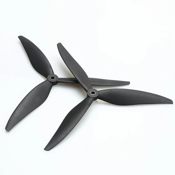 2 Pairs /4 Pairs 7040 8040 9045 3-Blade 5mm Shaft Black Fiberglass Nylon Propeller for 7 Inch 8 Inch 9 Inch FPV RC Racing Drone - Image 2