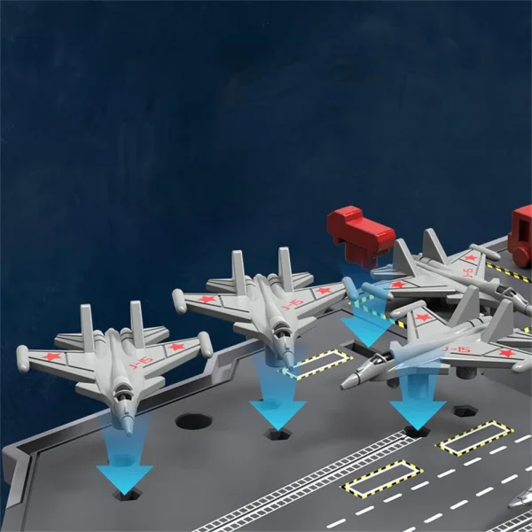 JJRC S19-YW 2.4G Dual Motor RC Simulation Aircraft Carrier RTR Boat Models Toy - Image 7