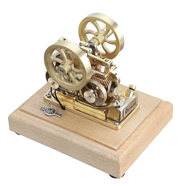 Eachine EM1 Micro Engine Model Brass Double Piston Complete STEM Engine Toys Collection Gifts - Image 5