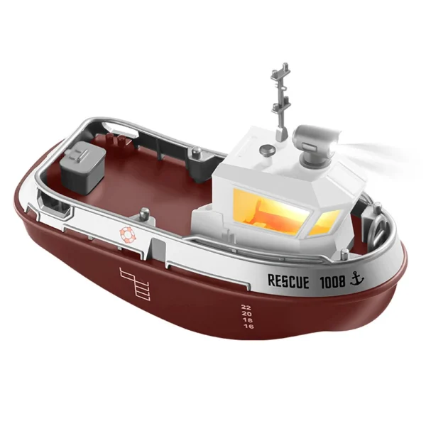 S820 1/32 2.4G Mini RC Boat LED Light Dual Motor Waterproof Remote Control Rescue 1008 Wireless Electric Vehicles Models Toys Kids Children Gift - Image 2