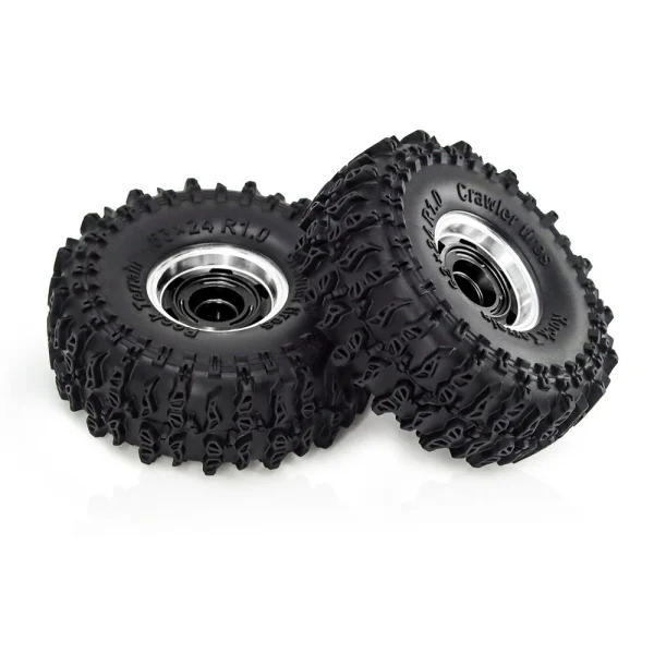 4PCS 1.0 Inch Aluminum Alloy Cyclone wheel JC Tire Spare Parts for SCX24 FMS24 TRX4M RC Climbing Car Vehicle Models Accessories - Image 5