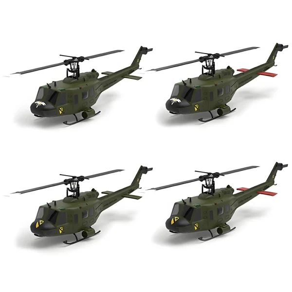 Eachine E190 1:34 UH-1 HUEY Scale 2.4G 6CH Altitude Hold Optical Flow Positioning Dual Brushless Motor RC Helicopter - Image 7