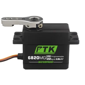 PTK 6820 MG 20kg High Torque 180 Stainless Steel Gear Metal Digital Waterproof RC Servo for Robot Fixed Wing Car and Aircraft Model