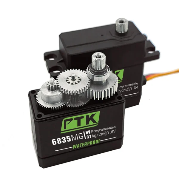 PTK 6835 MG 37KG High Torque Stainless Steel Gear Waterproof Digital RC Servo for Robot and 1/8 1/10 RC Climbing Car Models - Image 4