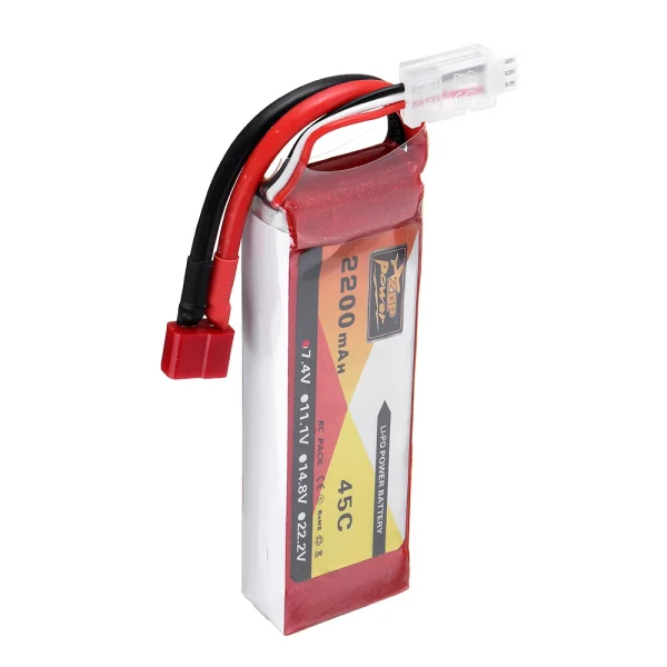 ZOP Power 7.4V 2200mAh 2S 45C Lipo Battery T Plug for Wltoys 124019 124018 144001 10428 K949 Rc Car - Image 4