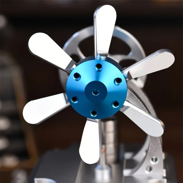 NikolaToy M16CF Hot Air Stirling Engine Model CNC Machined Aluminum Alloy Design Creative Desktop Ornaments Decoration Science Discovery Toys - Image 3