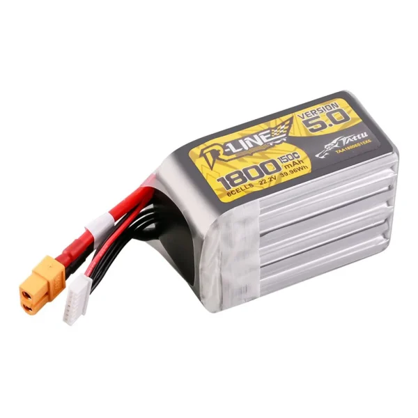 Tattu R-Line Version 5.0 1800mAh 6S 22.2V 150C Lipo Battery XT60 for GEPRC Vapor D6 HD O4 Pro 6S RC FPV Racing Drone - Image 2