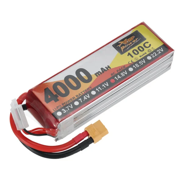ZOP Power 14.8V 4000mAh 100C 4S LiPo Battery XT60 Plug for RC Drone - Image 3