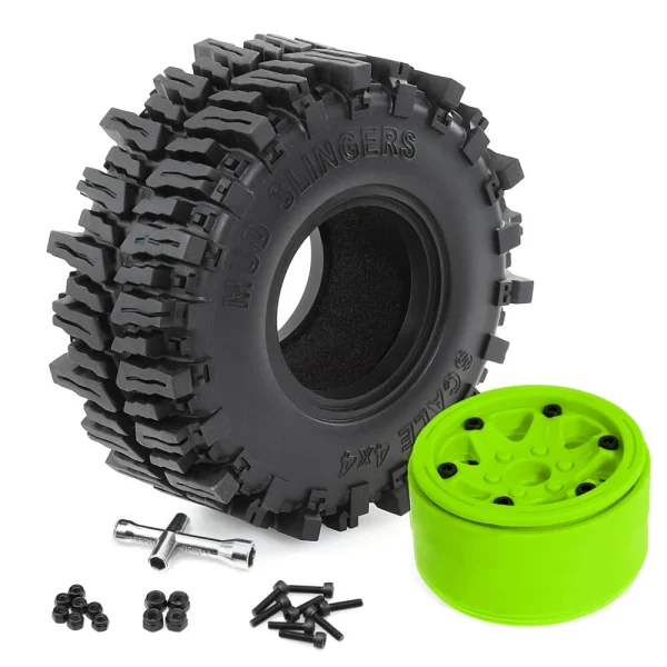 4PCS Climbing Rock Crawler Tires Wheels Rims for 1/8 Off-Road Truck Crossrc Yikong MST MJX H8H RC Cars Vehicles Models Spare Parts R215 - Image 9