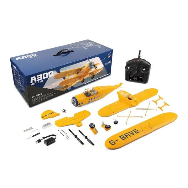 XK A300-Beech D17S 550mm Wingspan 2.4GHz 4CH 3D/6G System EPP Fixed Wing RC Airplane Biplane RTF - Image 9