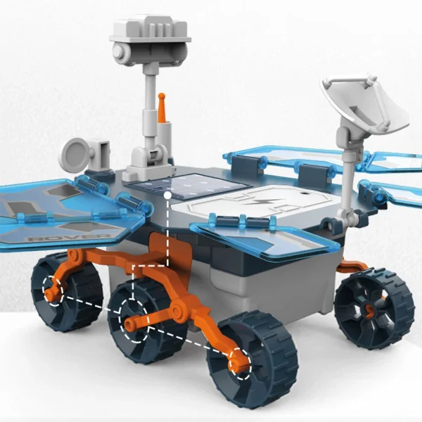 Solar Mars Rover Toys STEM DIY Toy for Kids Educational Electric Model with Solar Power Hands-on Learning and Fun Assembly - Image 4