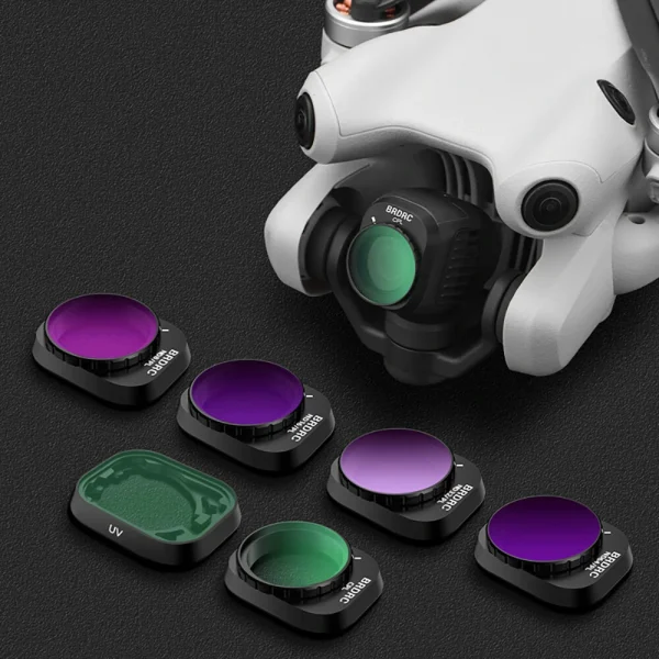 BRDRC Camera Lens Filter Adjustable UV CPL ND8PL ND16PL ND32PL ND64PL Combo Set for DJI MINI 4 PRO RC Drone Quadcopter - Image 2