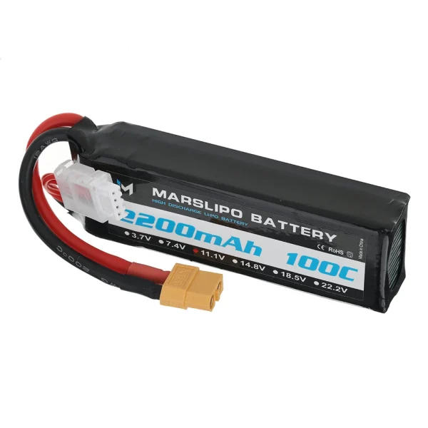 MARSLIPO 11.1V 2200mAh 100C 3S Lipo Battery XT60 Plug for RC Drone - Image 3