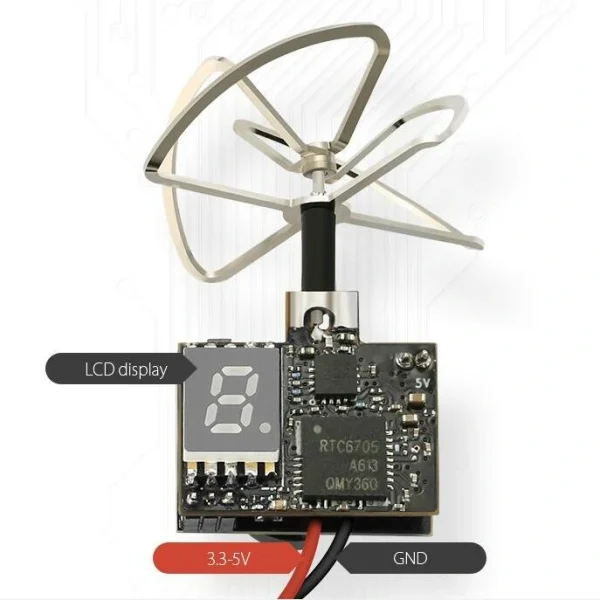 Eachine TX02 FPV Transmitter NTSC Super Mini AIO 5.8G 40CH 200mW VTX 600TVL 1/4 Cmos Camera for RC Drone - Image 2