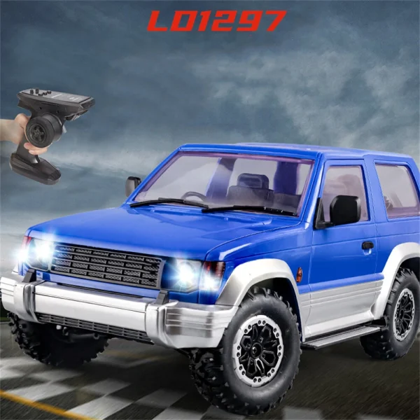 LDRC 1297 RTR Pajero 1/14 4WD RC Car LED Light Off-Road Truck Climbing Rock Crawler Full Proportional Vehicles Models Remote Control Toys - Image 7