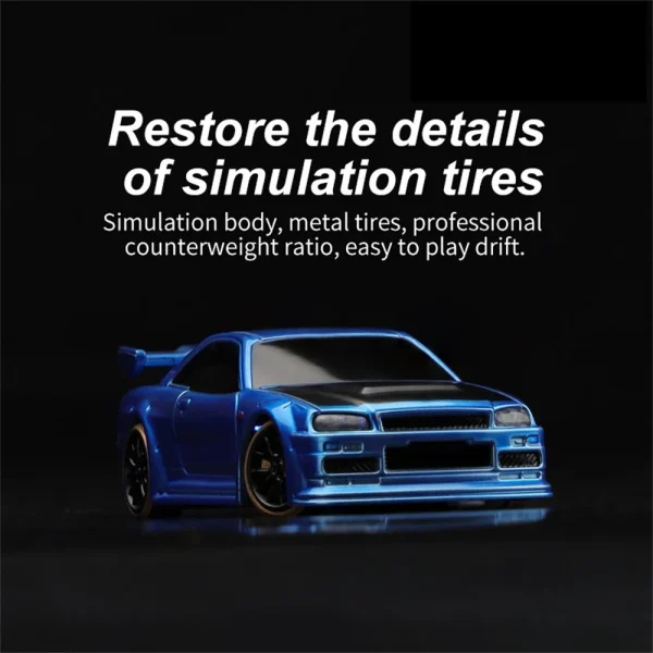 Turbo Racing C64 RTR 1/76 2.4G RWD Mini Drift RC Car Built In Gyro Micro Sports Truck LED Lights Full Proportional Vehicles Model Kids Children Toys - Image 7