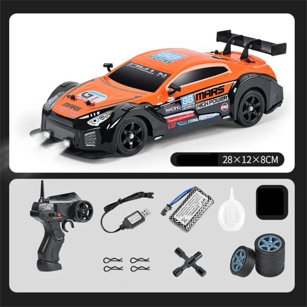 HB Toys SC16A RTR 1/16 2.4G 4WD Drift RC Car Spray LED Light On-Road Vehicles High Speed Models Kids Children Gifts Toys - Image 6