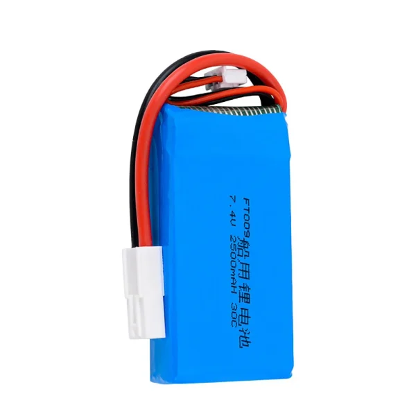 7.4V 2500mAh 30C 2S High-Performance Lipo Battery EL-2P Plug for Feilun FT009 Fast High Speed RC Boat - Image 3