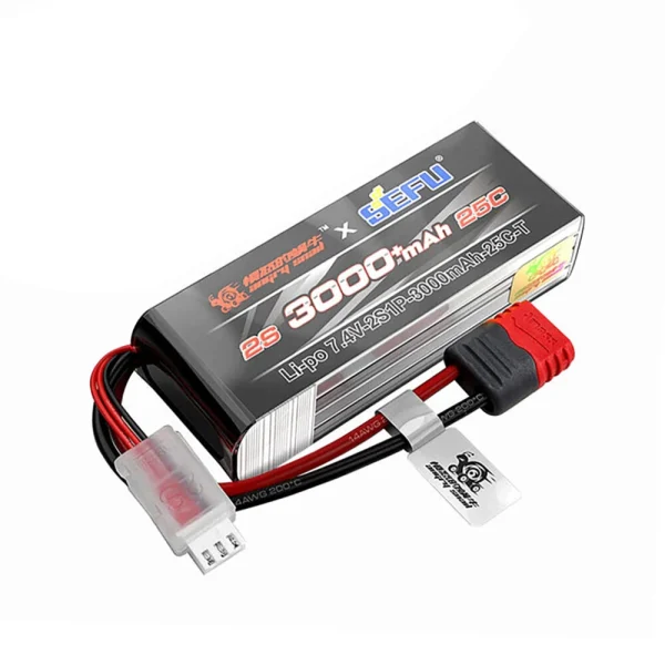 MJX 2S 7.4V 25c 3000mAh L I-PO Battery with T-plug for MJX 16208 16209 14209 14210 RC Car Parts - Image 3