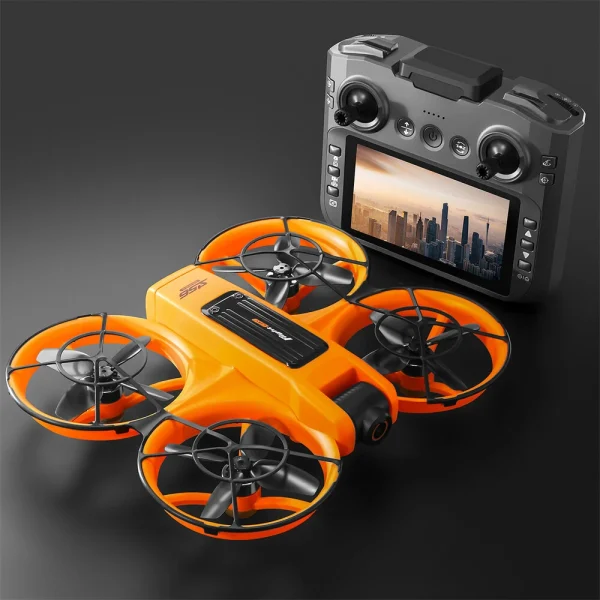 YLR/C S156 WiFi FPV with 4.9inch LCD Screen Controller HD Dual Camera Electrically Adjustable Optical Flow Hover Automatic Obstacle Avoidance Circle Protection LED Light Brushless 2.4G 4CH 6-Axis Remote Control Toys RC Drone Quadcopter RTF - Image 2